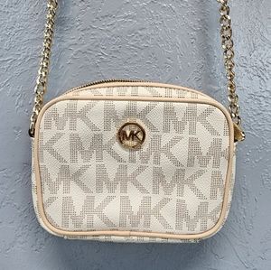 Michael Kors Crossbody White And Tan